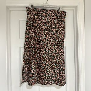 Floral black skirt